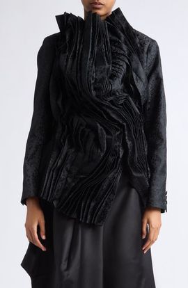 Comme des Garçons Comme des Garçons Pleated Jacquard Jacket