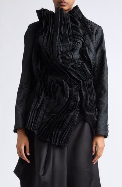 Comme des Garçons Comme des Garçons Pleated Jacquard Jacket