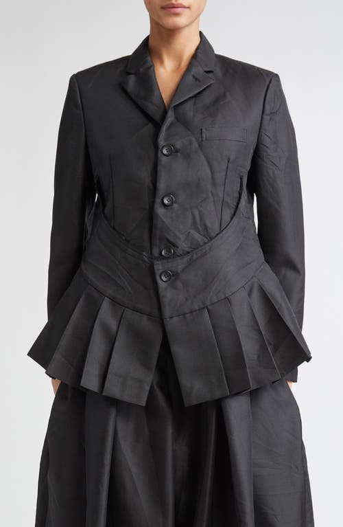 Comme des Garçons Comme des Garçons Pleated Single Breasted Gabardine Blazer