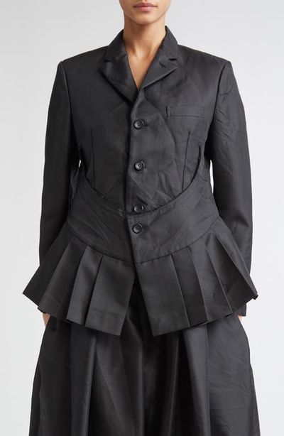 Comme des Garçons Comme des Garçons Pleated Single Breasted Gabardine Blazer