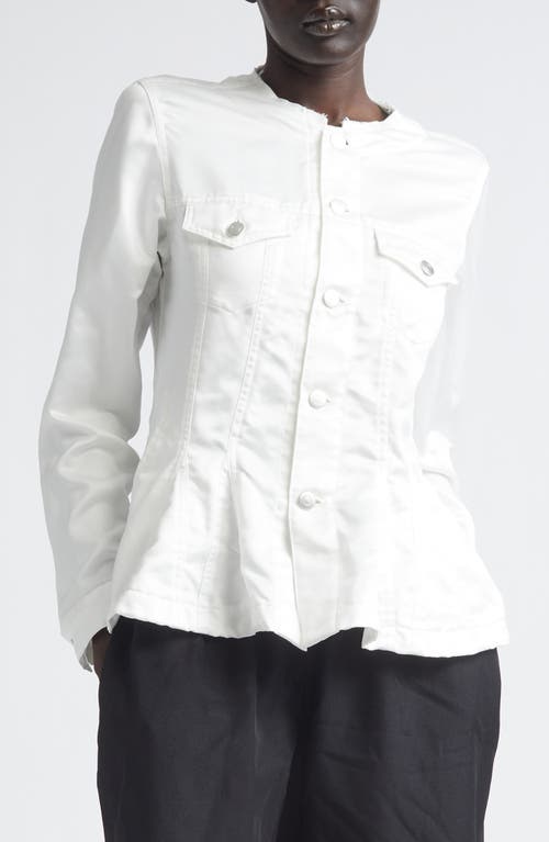 Comme des Garçons Comme des Garçons Raw Edge Satin Peplum Jacket