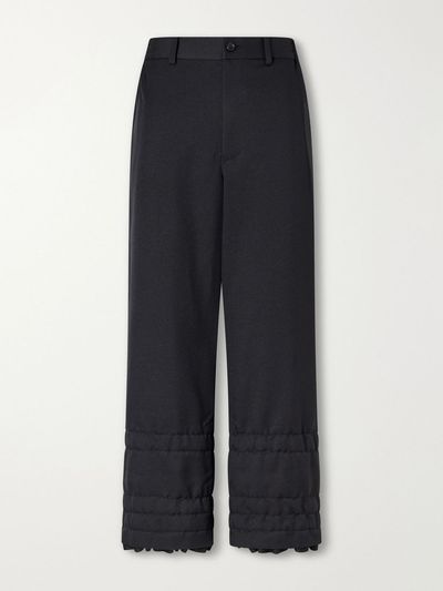 COMME DES GARÇONS COMME DES GARÇONS Ruffled-trimmed twill wide-leg pants
