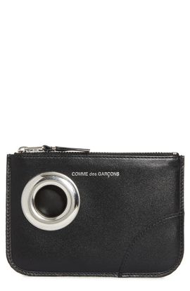 Comme des Garçons Comme des Garçons Small Eyelet Leather Zip Pouch