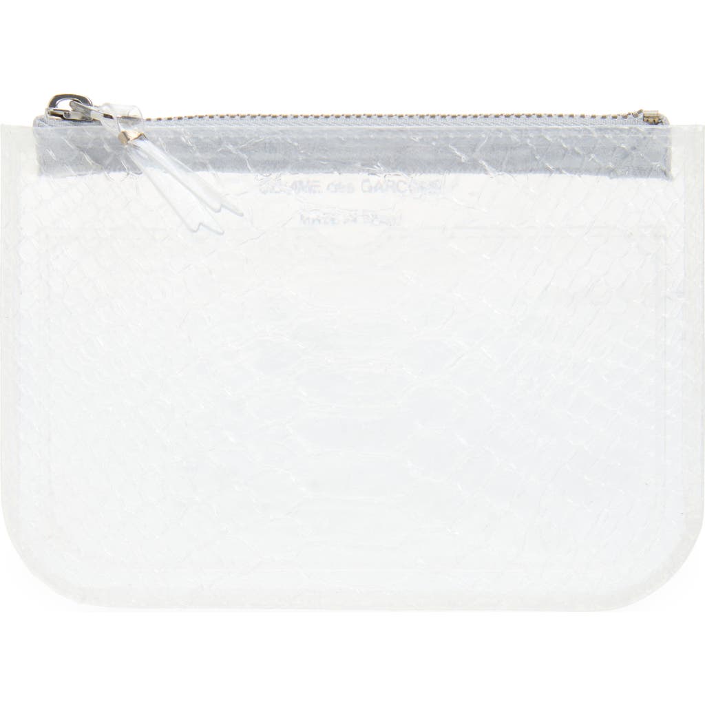 Comme des Garçons Comme des Garçons Small Snakeskin Embossed Transparent Zip Pouch 