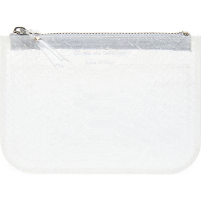 Comme des Garçons Comme des Garçons Small Snakeskin Embossed Transparent Zip Pouch 