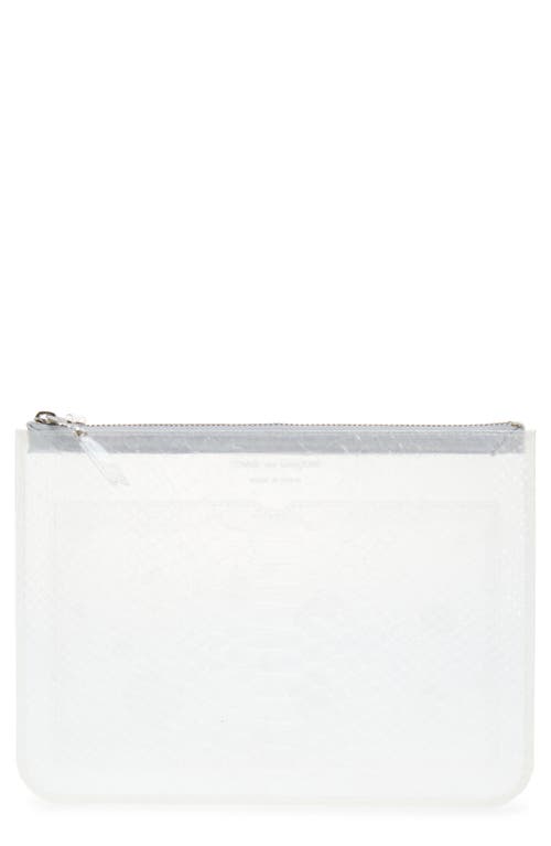 Comme des Garçons Comme des Garçons Snakeskin Embossed Transparent Zip Pouch 