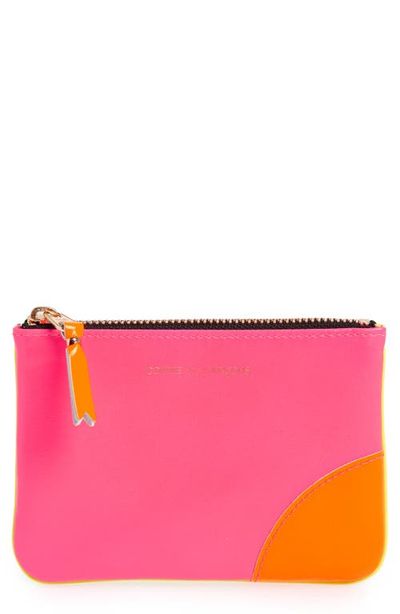 Comme des Garçons Comme des Garçons Super Fluo Leather Line Zip Pouch