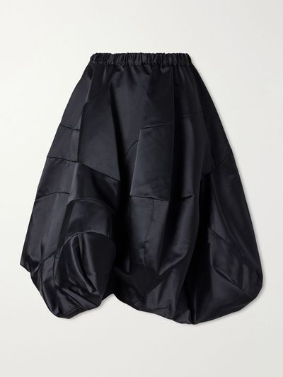 COMME des GARÇONS Gathered satin midi skirt