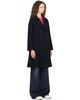 Comme des Garçons Girl Comme des Garçons Girl Navy Wool Nylon Melton Coat - 2