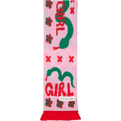 Comme des Garçons Girl Comme des Garçons Girl Pink Knitted Stole Scarf
