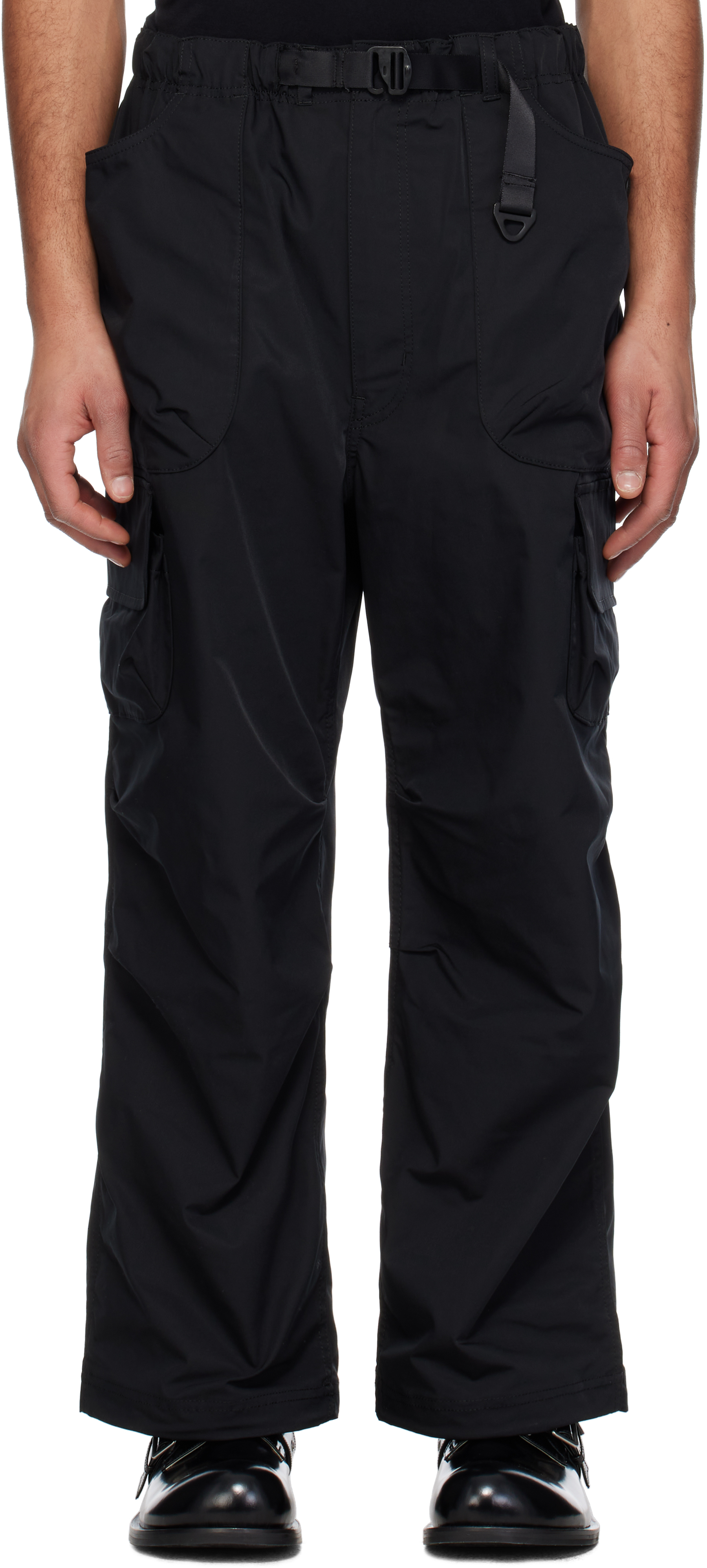 Comme des Garçons Homme Black Oxford Cargo Pants - Main Image