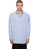 Comme des Garçons Homme Comme des Garçons Homme Blue Cotton Stripe Shirt - 1