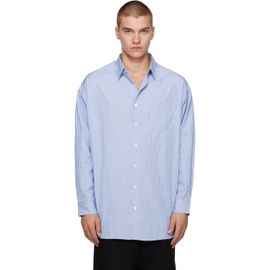 Comme des Garçons Homme Comme des Garçons Homme Blue Cotton Stripe Shirt