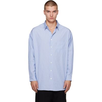 Comme des Garçons Homme Comme des Garçons Homme Blue Cotton Stripe Shirt
