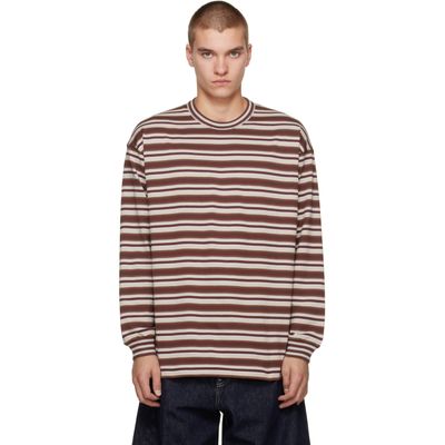 Comme des Garçons Homme Comme des Garçons Homme Brown Cotton Jersey Stripe T-shirt