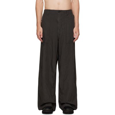 Comme des Garçons Homme Comme des Garçons Homme Brown Herringbone Stripe Trousers