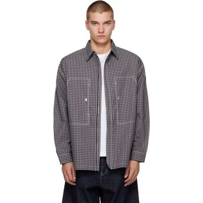 Comme des Garçons Homme Comme des Garçons Homme Gray Check Triple Layers Laminated Shirt
