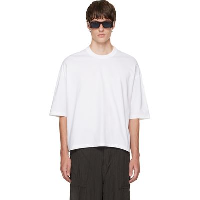 Comme des Garçons Homme Comme des Garçons Homme White Cotton Jersey Slightly Brushed T-shirt
