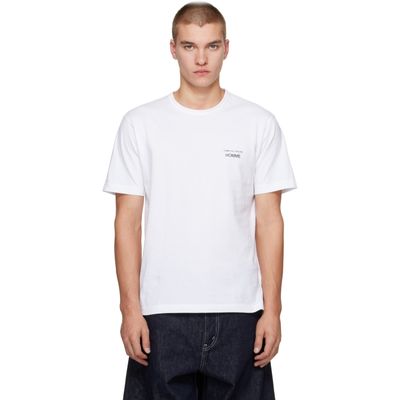 Comme des Garçons Homme Comme des Garçons Homme White 'Homme' Chest Logo Cotton T-shirt