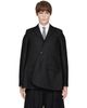 Comme des Garçons Homme Plus Comme des Garçons Homme Plus Black Dobby Cloth H Type Blazer - 1