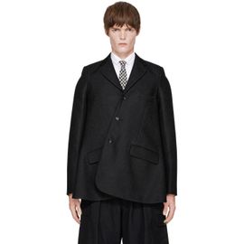 Comme des Garçons Homme Plus Comme des Garçons Homme Plus Black Dobby Cloth H Type Blazer