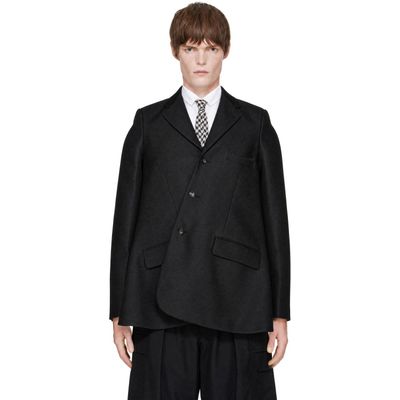 Comme des Garçons Homme Plus Comme des Garçons Homme Plus Black Dobby Cloth H Type Blazer