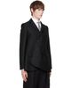 Comme des Garçons Homme Plus Comme des Garçons Homme Plus Black Dobby Cloth H Type Blazer - 2