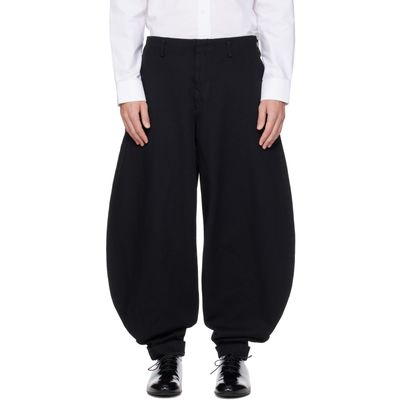 Comme des Garçons Homme Plus Comme des Garçons Homme Plus Black Heavy Kersey Trousers