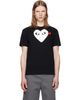 COMME des GARÇONS PLAY COMME des GARÇONS PLAY Black 'Red Emblem White Heart' T-shirt - 1