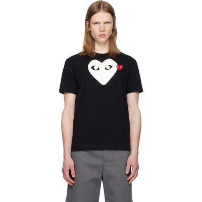 COMME des GARÇONS PLAY COMME des GARÇONS PLAY Black 'Red Emblem White Heart' T-shirt