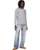 COMME des GARÇONS PLAY COMME des GARÇONS PLAY Gray Heart Emblem Long Sleeve T-shirt - 4