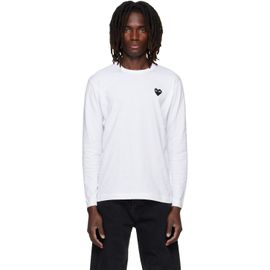 COMME des GARÇONS PLAY COMME des GARÇONS PLAY White Heart Emblem Long Sleeve T-shirt