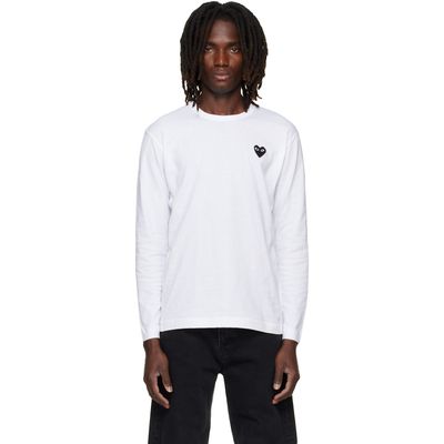 COMME des GARÇONS PLAY COMME des GARÇONS PLAY White Heart Emblem Long Sleeve T-shirt