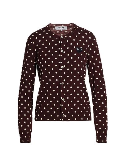 Comme des Garçons PLAY Women's Heart Polka Dot Cardigan