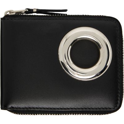 COMME des GARÇONS WALLETS COMME des GARÇONS WALLETS Black Silver Eyelet Wallet