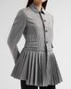 Comme des Garçons Women's Houndstooth Pleated Coat - 4