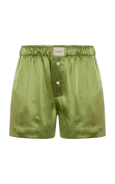 Comme Si Comme Si Classica Silk Charmeuse Boxer Shorts