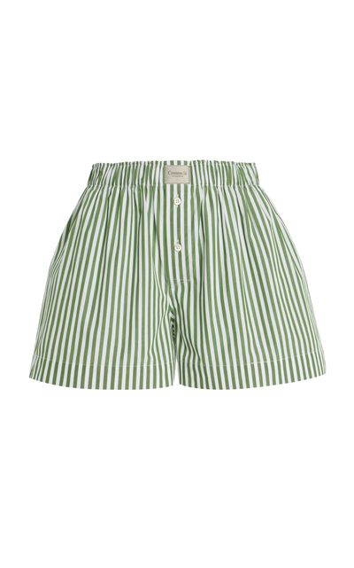 Comme Si Comme Si La Boxer Classica Striped CottonPoplin Shorts