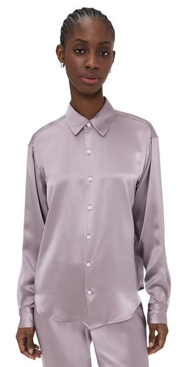 Comme Si Comme Si La Silk Shirt Classica Mauve