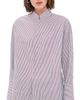Comme Si Comme Si Mandarin Collar Button Down Shirt Sorrento Stripe - 1