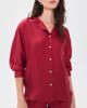 Comme Si Comme Si Notched Collar Long Sleeve Shirt Deep Red - 2
