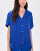 Comme Si Comme Si Notched Collar Short Sleeve Shirt Blue - 2