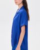 Comme Si Comme Si Notched Collar Short Sleeve Shirt Blue - 4