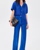 Comme Si Comme Si Notched Collar Short Sleeve Shirt Blue - 5
