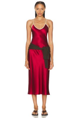 Comme Si Comme Si Silk Bias Slip Dress
