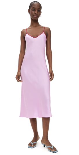 Comme Si Comme Si Silk Bias Slip Dress Dahlia