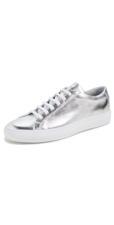 Common Projects Common Projects Achillies Skinny Sneakers Silver
