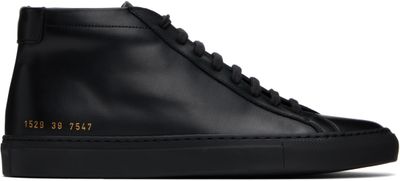Common Projects Common Projects Black Original Achilles Mid Sneakers