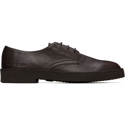 Common Projects Common Projects Brown Leather Rubber Sole Derbys
