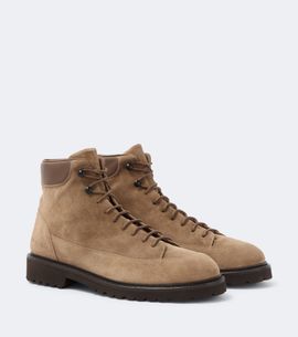Common Projects Common Projects Hiker leather-trimmed suede lace-up boots